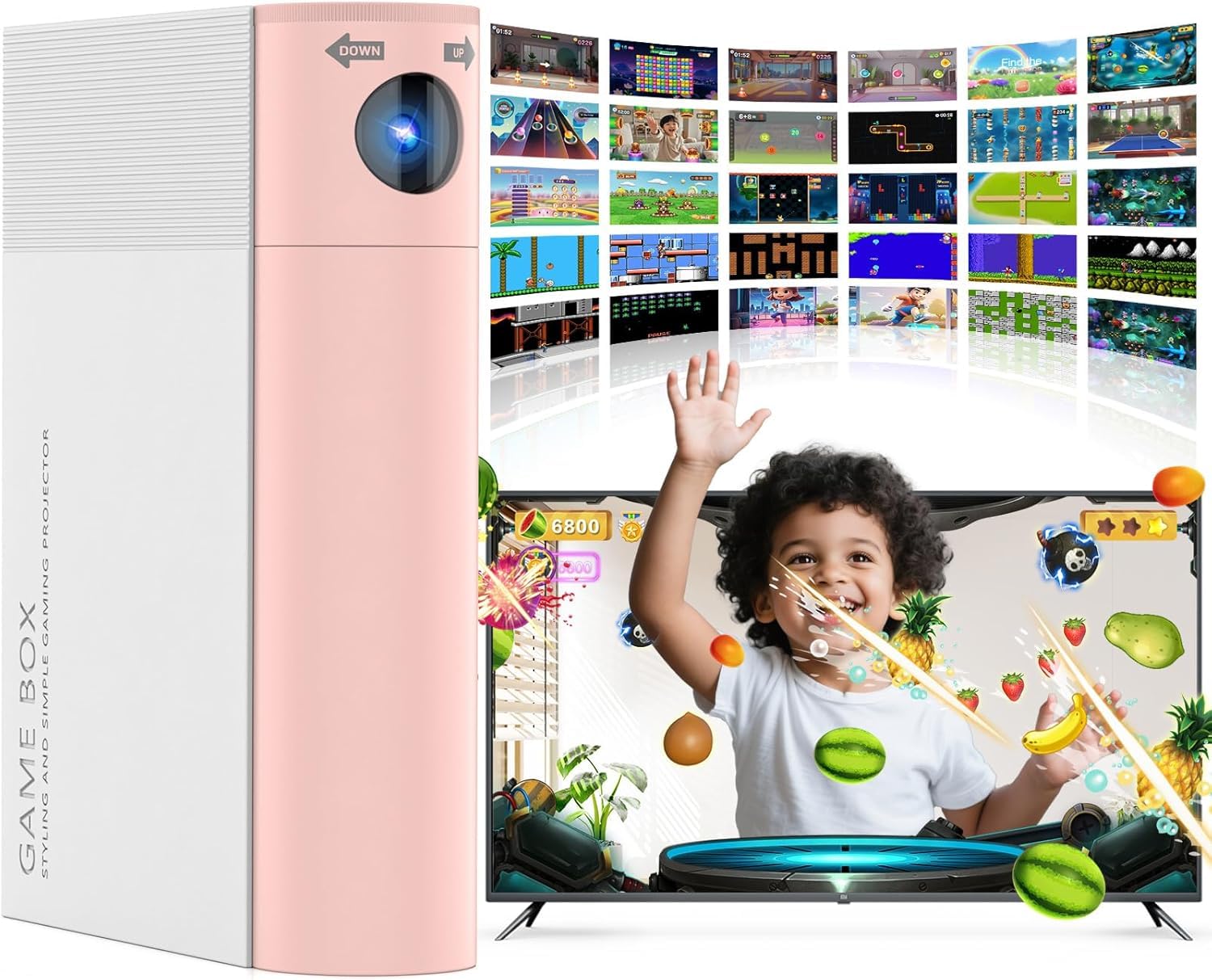 MIAROZ AR Motion Game Console for Kids: Plug and Play TV Video Game System for Indoor Physical Play Interactive Family Fun Game Nights Parties Playtime