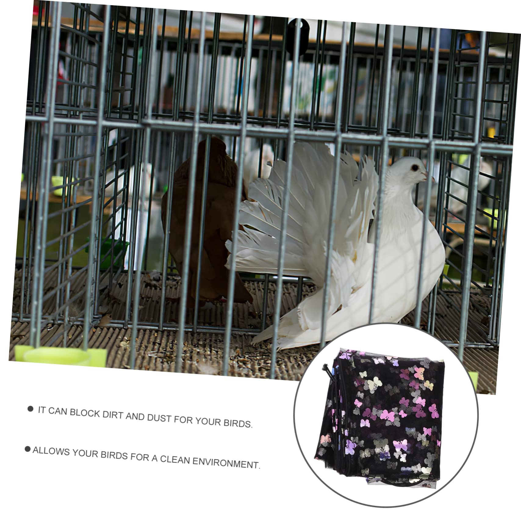 ABOOFAN 4stücke Vogelkäfig Abdeckung Aus Netzstoff Atmungsaktive Schutzhülle Verstellbare Käfigabdeckung Für Papageien Und Vögel Zum Schutz Vor Und Schmutz Umfang