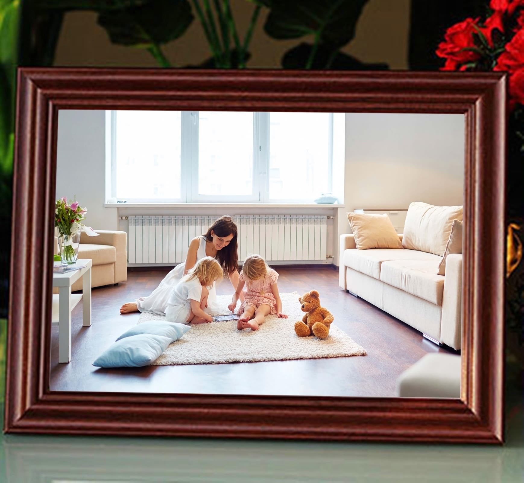 Fotorahmen MDF, Rechteck Walnussholz Bilderrahmen 26.67X38.1cm Wand Picture Frame für Fotos, Bilder, Poster Horizontal & Vertikal Anzeige