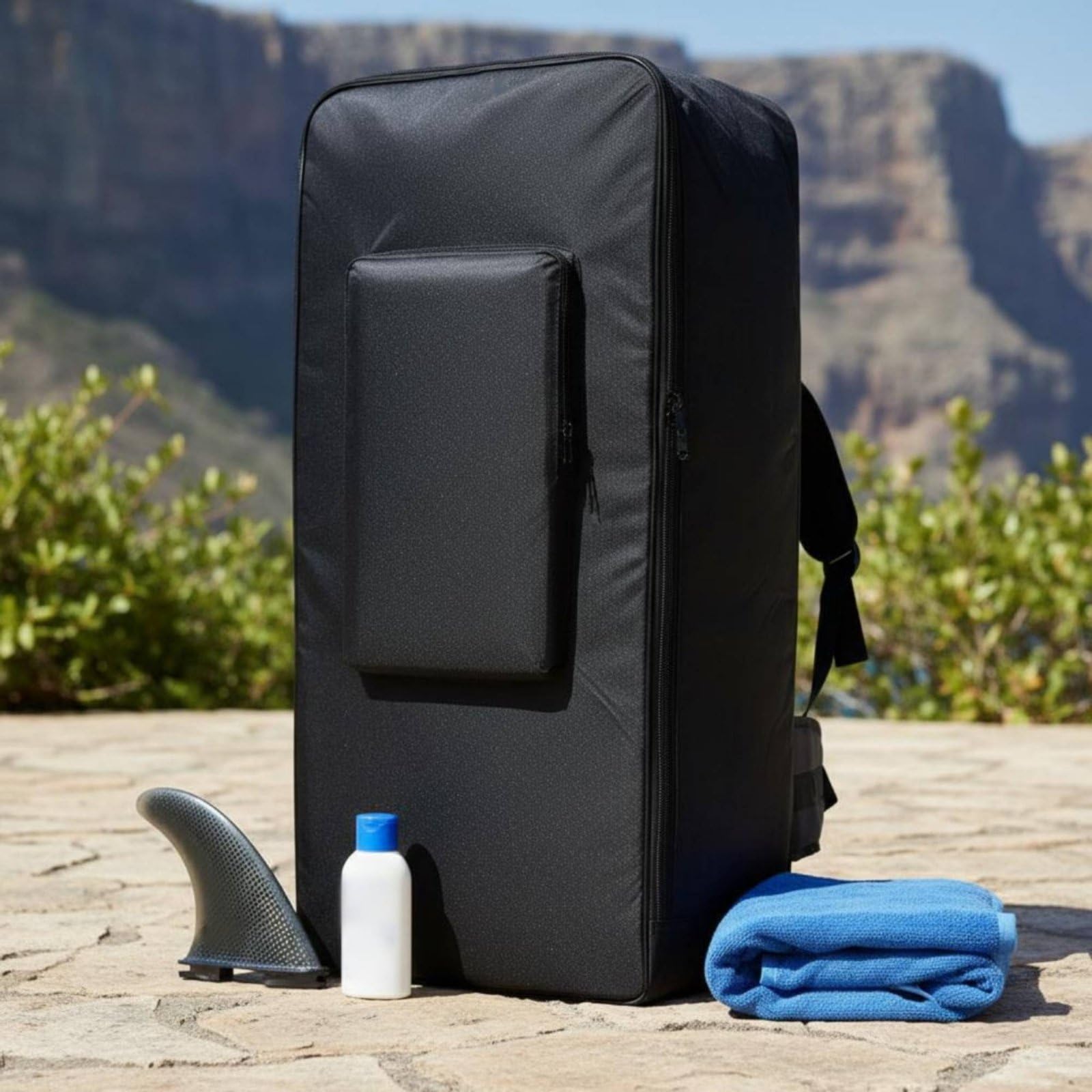 Baoblaze Funda para Tabla de Surf Bolsa Tabla Inflable Mochila Deportiva Estuche con Gran Capacidad Nylon Robusto Tirantes Acolchados Adecuada para Surf Kayak Vacaciones en la Almacenamiento