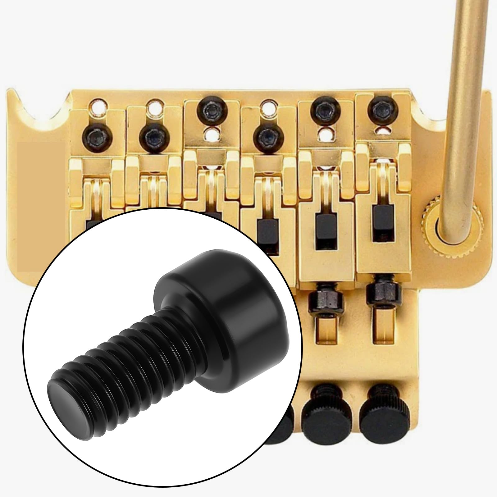 LT Easiyl 10pcs M3x6mm Guitar Tremolo Clamp Locking Nut Screws Compatible with Floyd Rose (Black) - Image 2