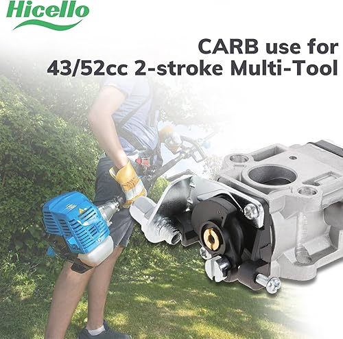 Miniatura 7 de Carburador Carb GasolinaGas con Kits de Reparación Multi Herramienta Cepillo Cortador de Hierba Piezas de Repuesto para MP15 43CC 52CC CG430 CG520
