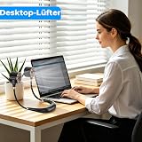 Nackenventilator, 4000mAh Tragbarer Halsventilator, 6 Stufen & 360° Luftstrom, 5-16 Stunden,Extrem Leise 10000 U/min USB Ventilator mit LED-Anzeige,Faltbarer Mini Lüfter für Freien,Reisen,Camping,Büro - 9