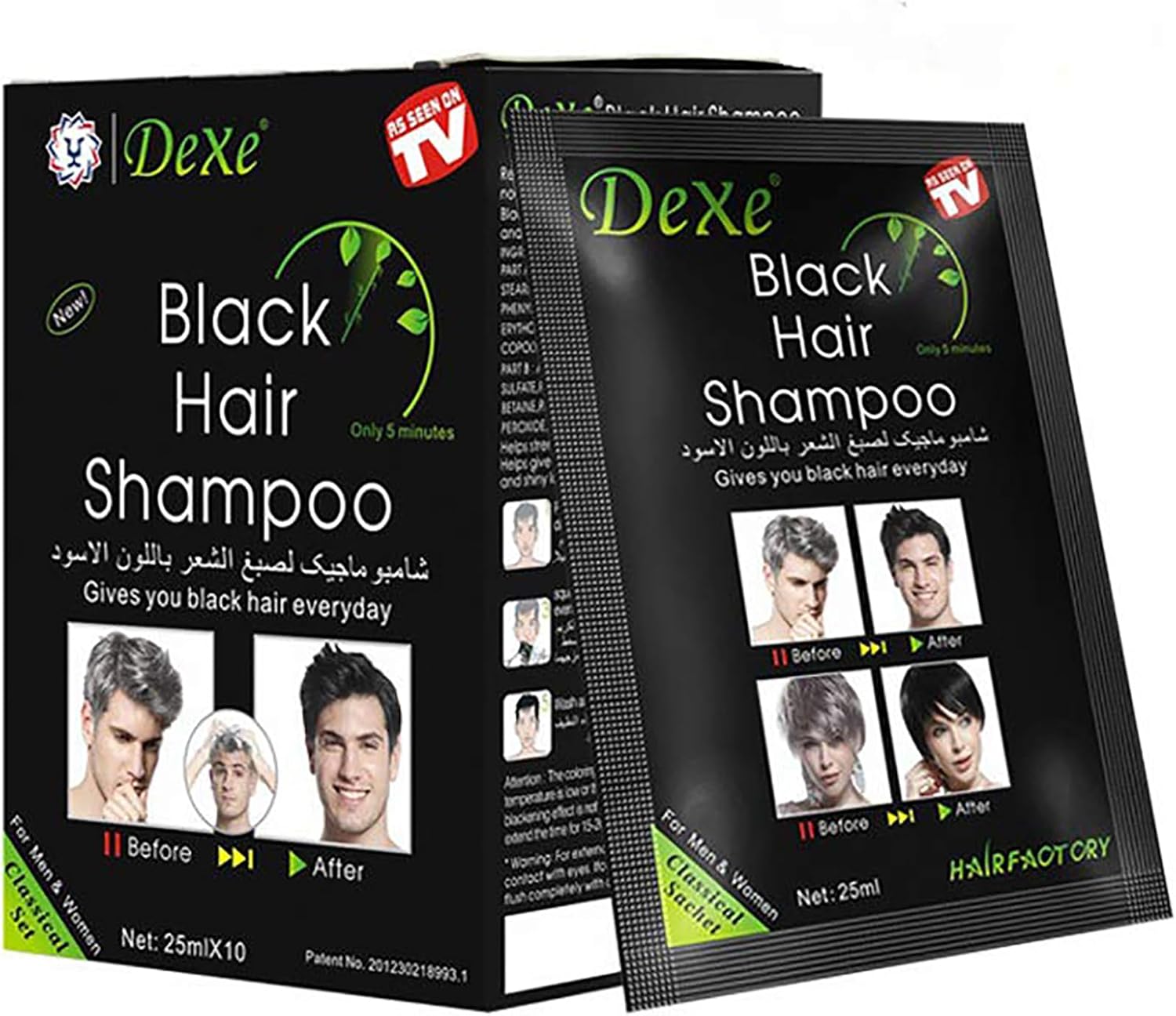 MQFORU Natural Ingredients Instant Black Hair Dye Shampoo Semi
