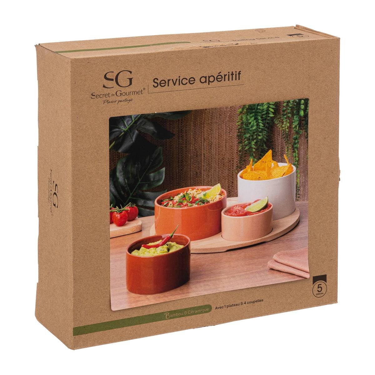 Secret de Gourmet - Set da aperitivo in bambù da 5 pezzi alicante