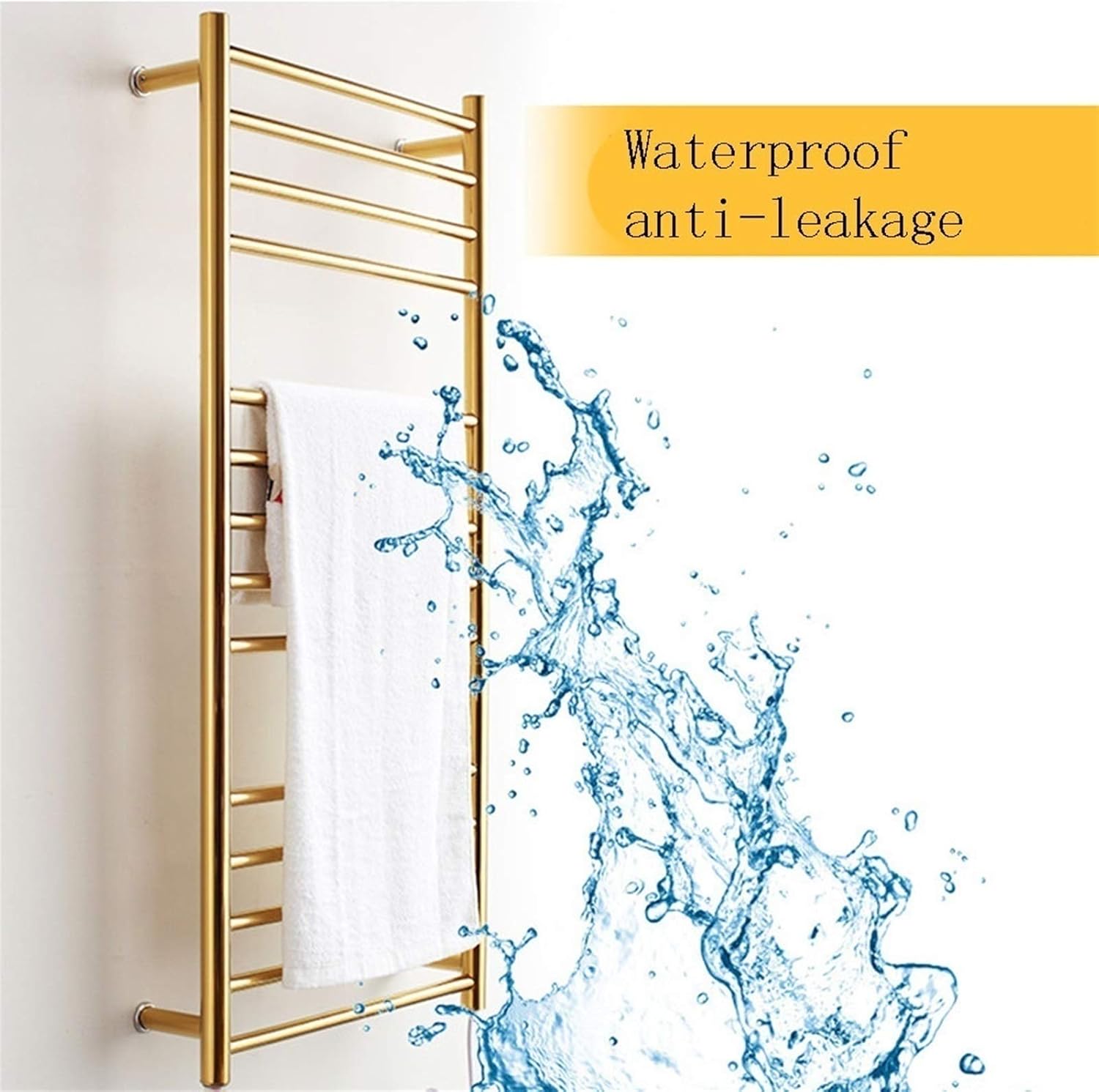 Bathroom Towel Drying Rack Electric Built-in tat Wall Mounted Towel Warmer Rack Plug-in Drying Rack Brushed