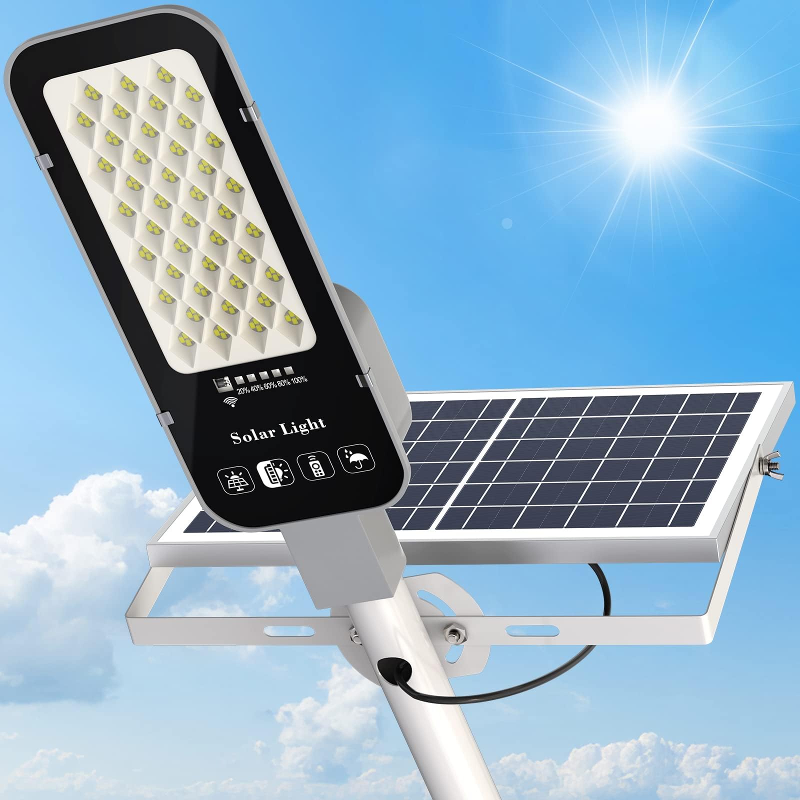 Amazon.co.jp : XYUE ソーラーライト 屋外 LED 街灯 高輝度 光センサー 一体式センサーライト防水 夜自動点灯消灯 ...