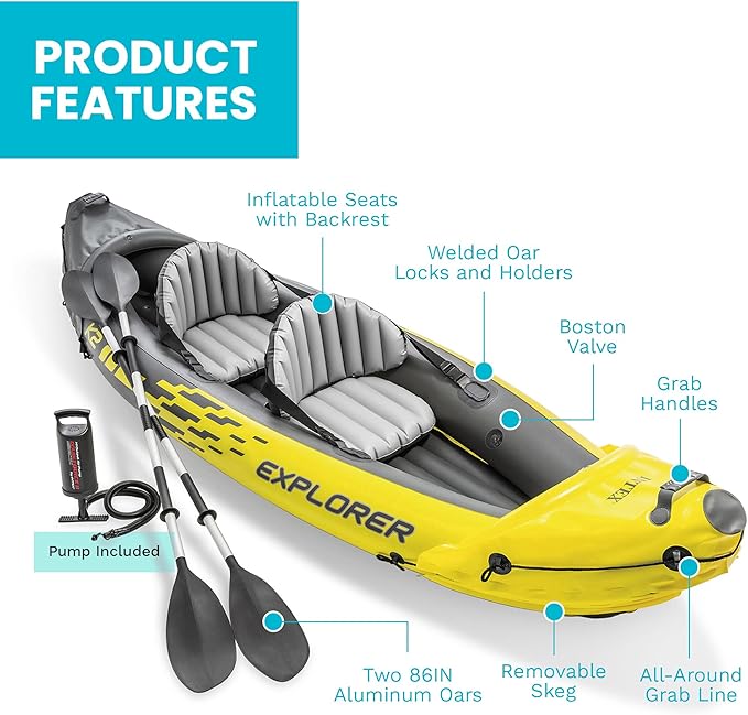 Intex Explorer K2 Kayak Inflable 2 Personas miniatura 5