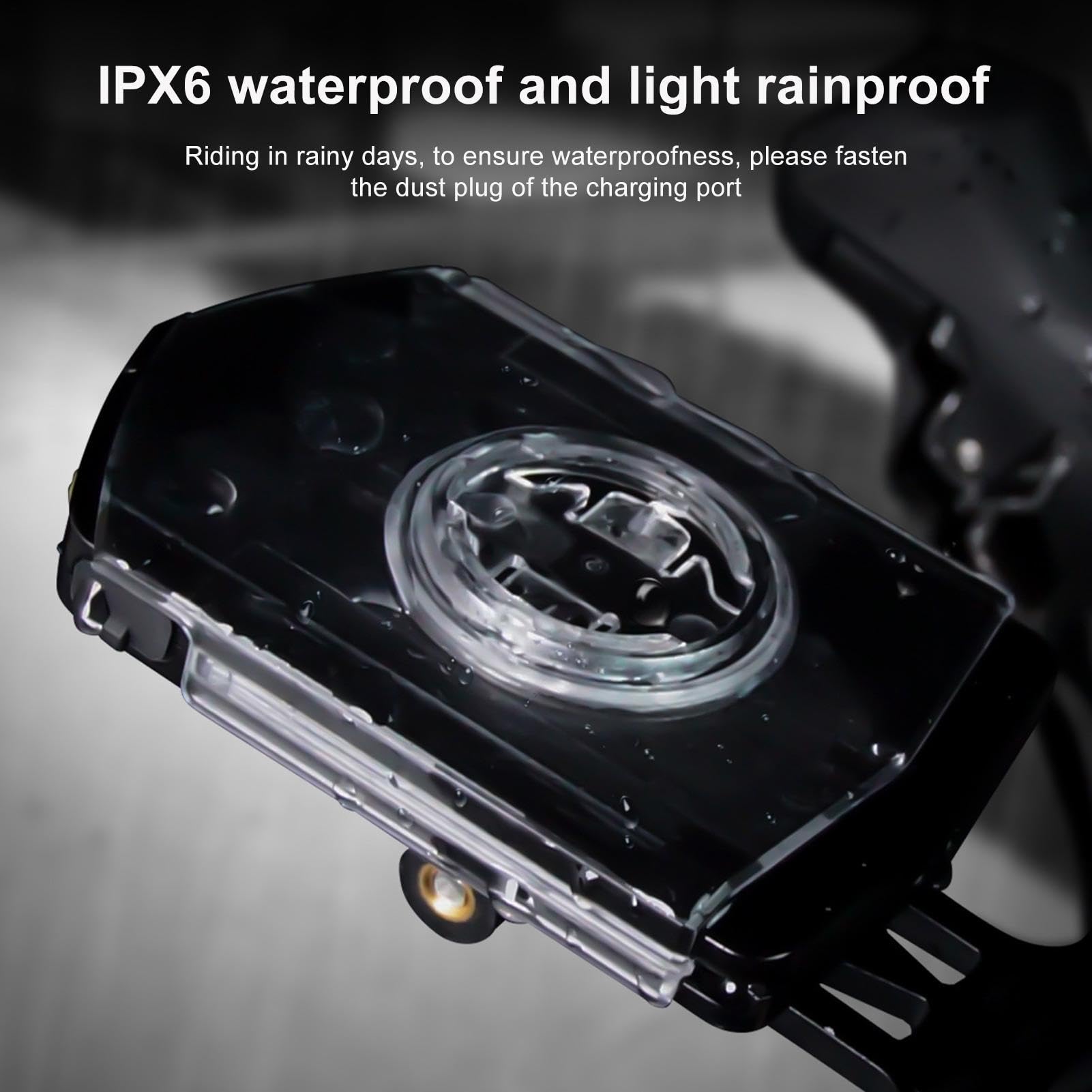 Faro per ciclismo notturno, IPX6 impermeabile, per tachimetro | di avvertimento, supporto ricarica, luce ad alta luminosità, per bici da strada