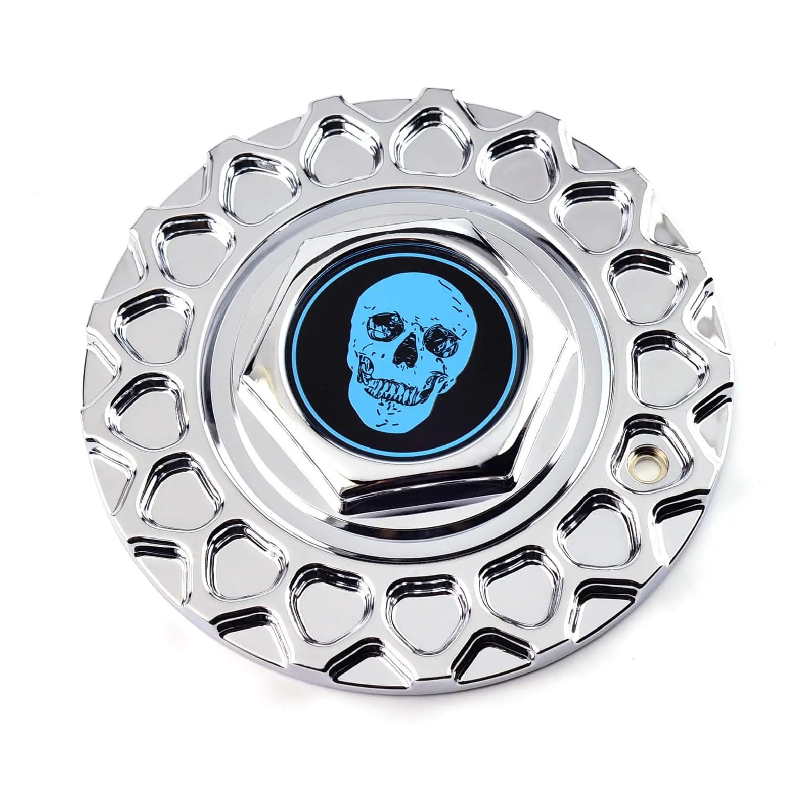 1/4 pièces 168 mm/6,61 Pouces enjoliveurs de Roue compatibles avec Les Jantes Voiture n° 09.24.028, Rechange Automobiles(1Pc Chrome add Logo)