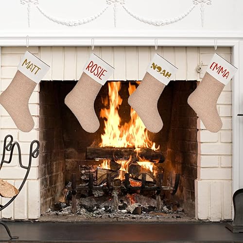 Miniatura 3 de Customized Stockings For Christmas, Luxury Christmas Stockings Farmhouse Decor, Personalized Christmas Stockings With Names For Family And Dog,