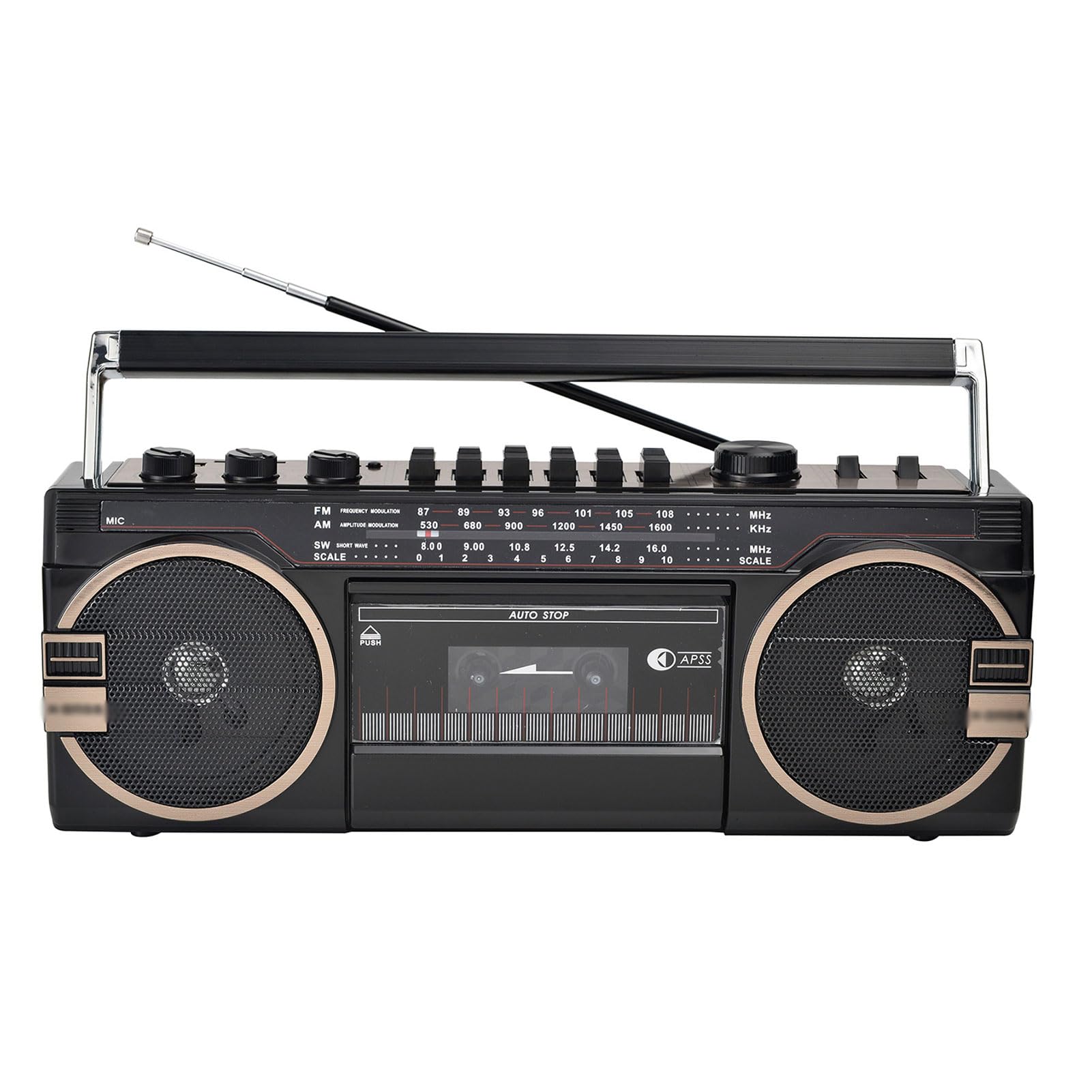 WDWDW Cassette Player Bluetooth CD Boombox Portable Radio Portable,Vintage Multi-Function Recorder with Built-In Battery,TF MP3