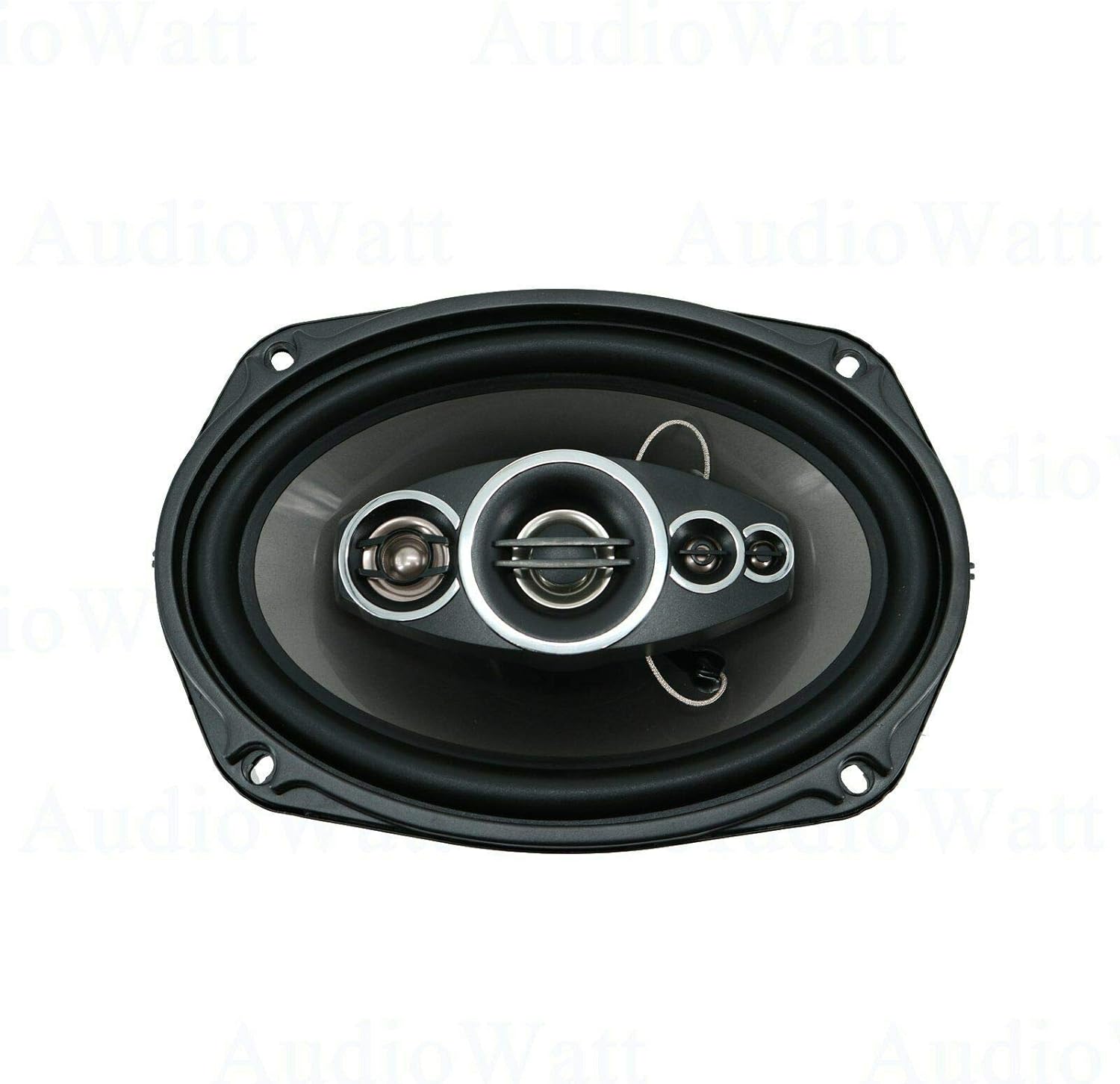 2X Audiobank AB-690 6"x9" 1400 Total Power Handling Watts 5-Way Car Audio Stereo Coaxial Speakers Frequency Response: 45-20,000 Hz MidRange Injection Cone Woofer