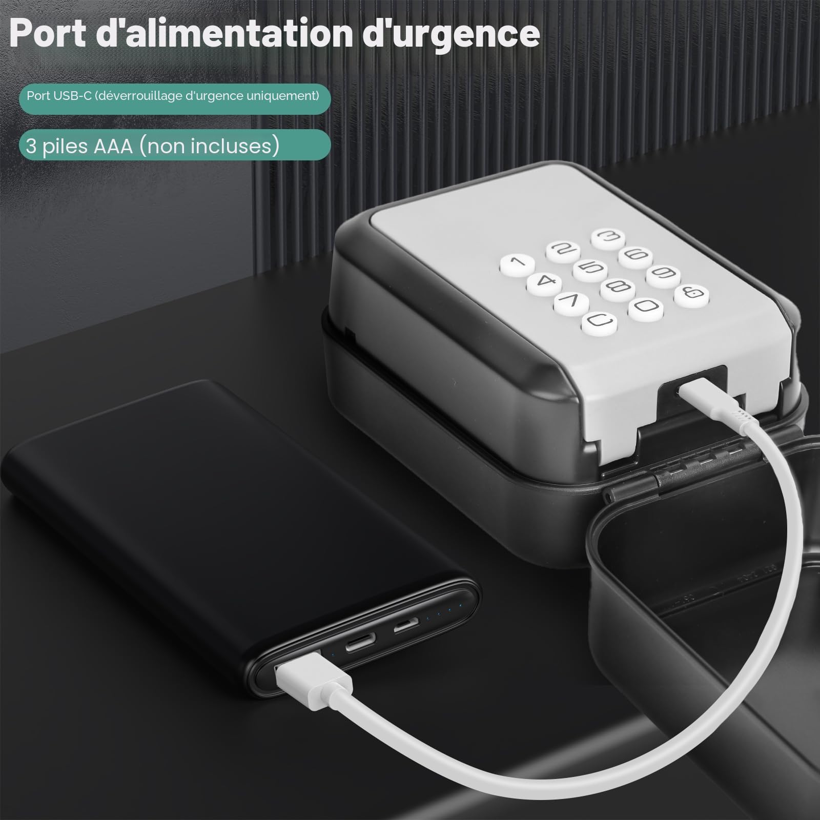 PAIRIER Boîte à Clés Sécurisée Extérieur Murale Avec Manipuler | Contrôle Via l'Application TTLock, Déverrouillage Par Bluetooth Et Code Secret, Pour Airbnb, Agents Immobiliers, Bureaux