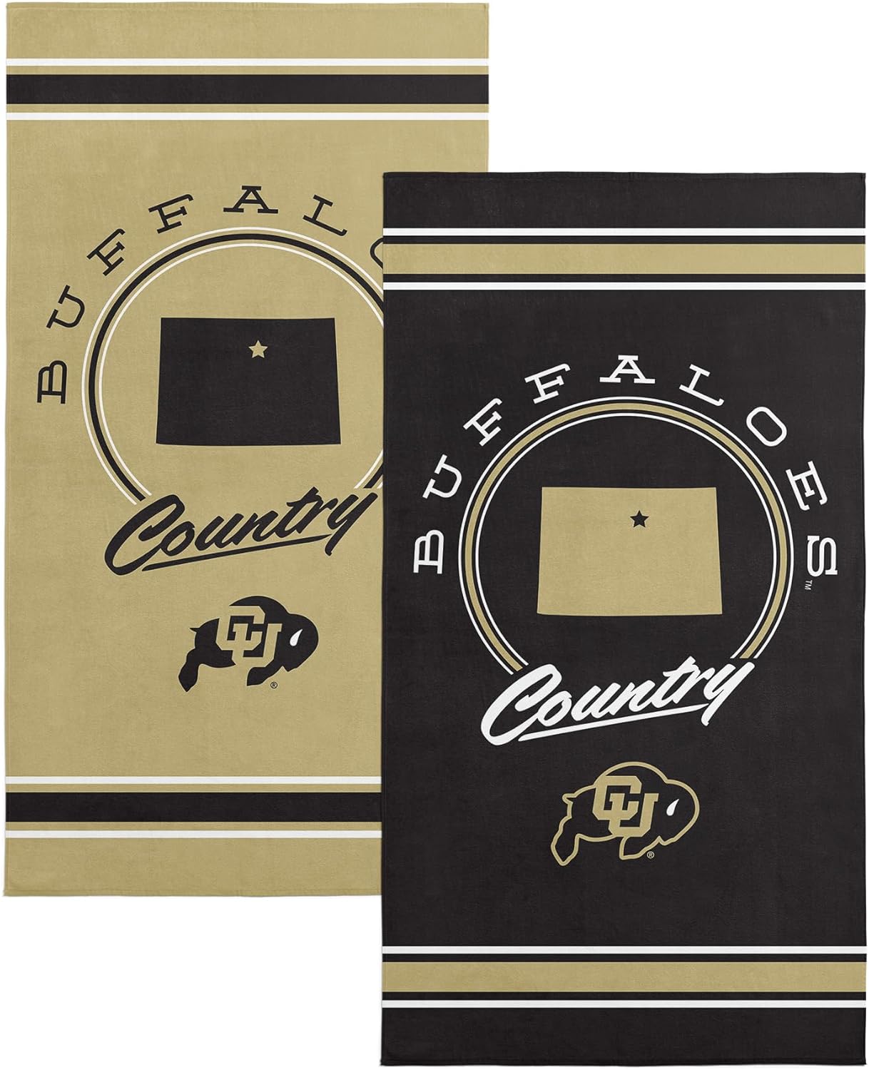 Northwest Colorado Buffaloes NCAA Homebreak Beach Towel 2 Pack 30 x 60 Inches