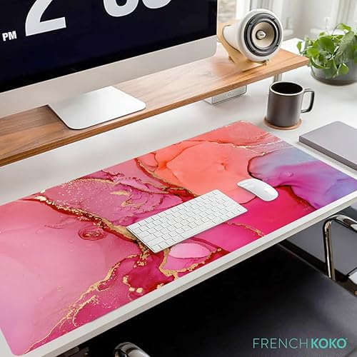 Miniatura 2 de French KOKO Alfombrilla de mouse grande para escritorio, protector de teclado, decoración de escritorio, oficina, escuela, accesorios para