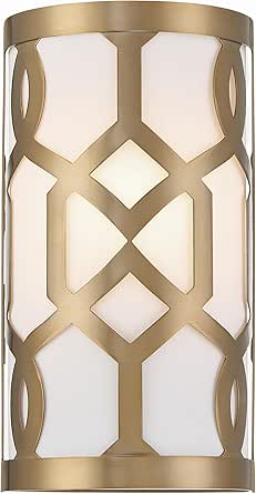 Libby Langdon for Crystorama Jennings 1 Light Aged Brass Sconce