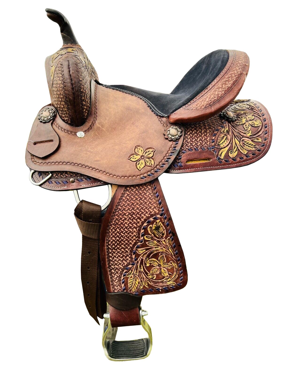 Sella a Botte di Cavallo in Pelle Western