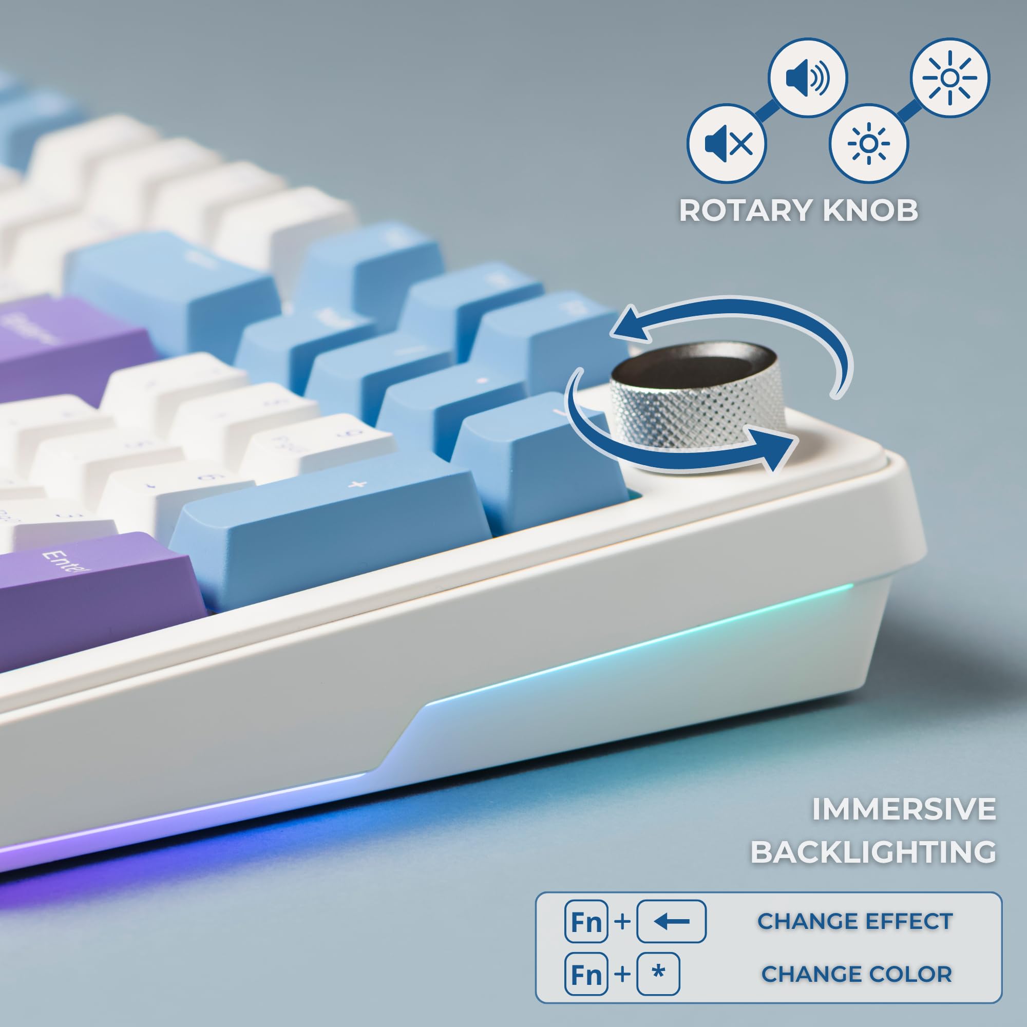 The G-Lab Keyz Elite 400 WB - Clavier Gamer sans Fil Mécanique Hot-Swap RGB | QWERTY US, Sans Fil Tri Mode 2.4GHz/Bluetooth/Filaire, Switch Mécanique Hot Swap Pré-lubrifiés, Gasket 5 Couches