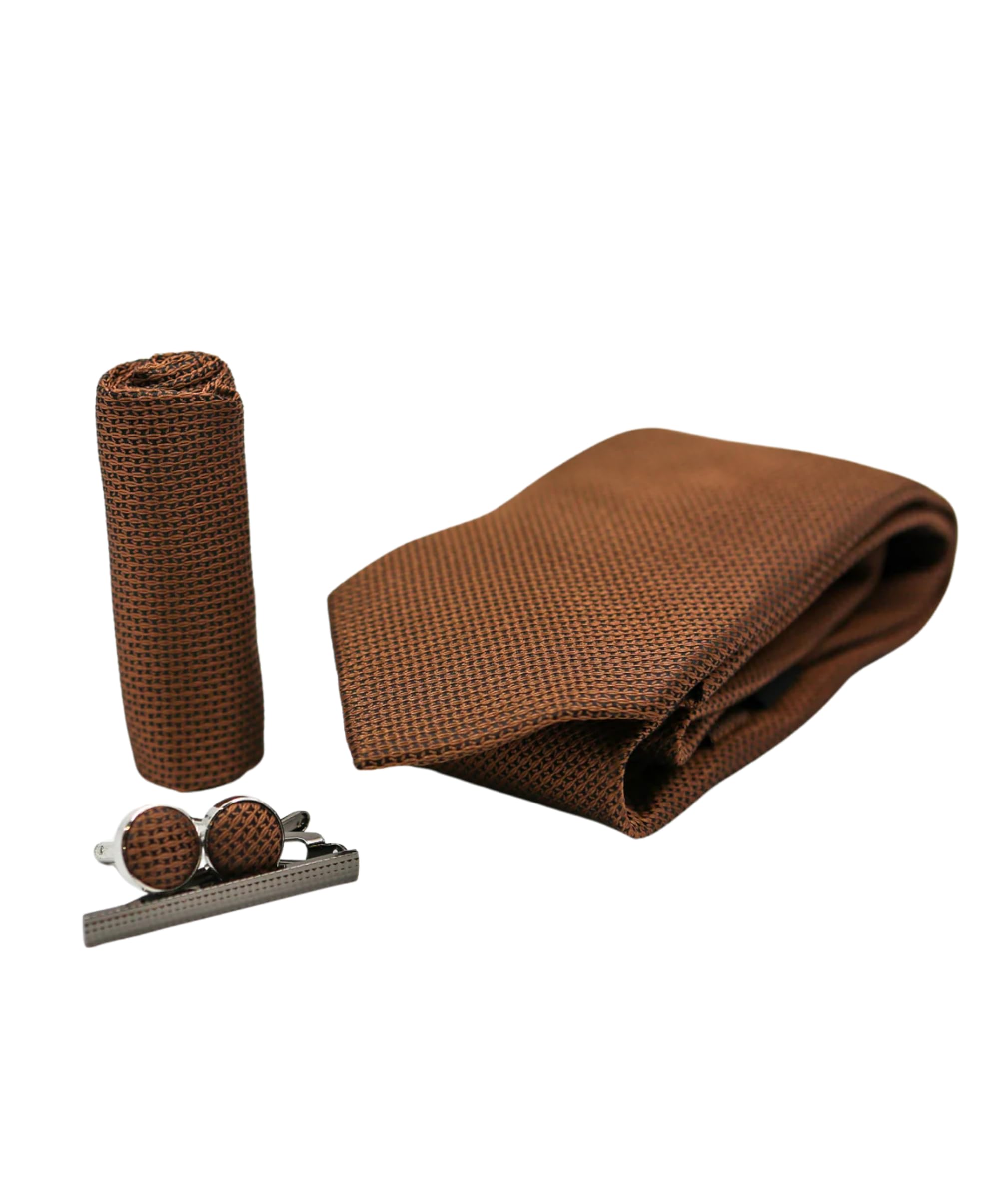 SIRRI Juego de gemelos de corbata texturizados de 4 piezas para hombre, corbata de negocios para bodas y juego de regalo
