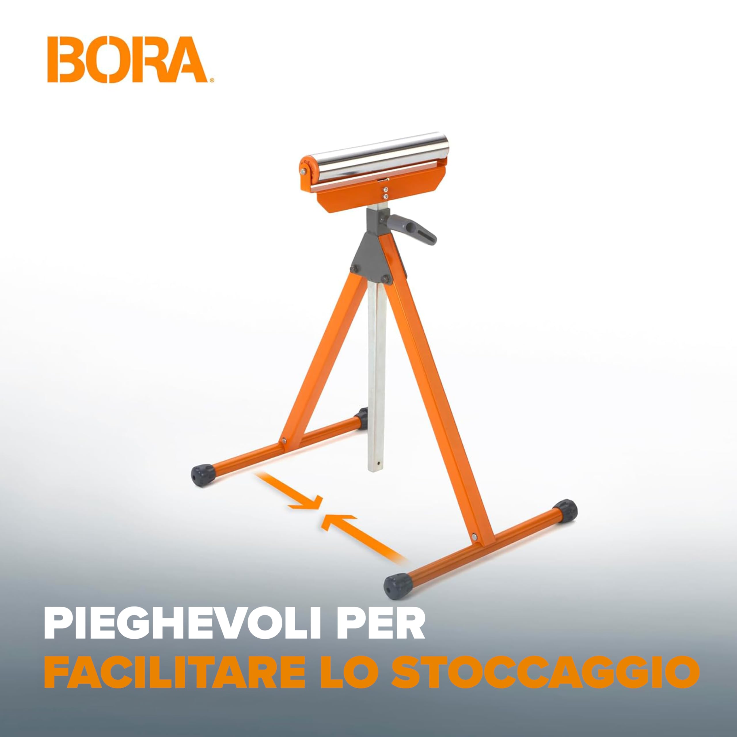 'Bora Portamate PM-5090 Adjustable Pedestal Feed Roller Support with 11-1/4'' Ball Bearing Steel Roller'