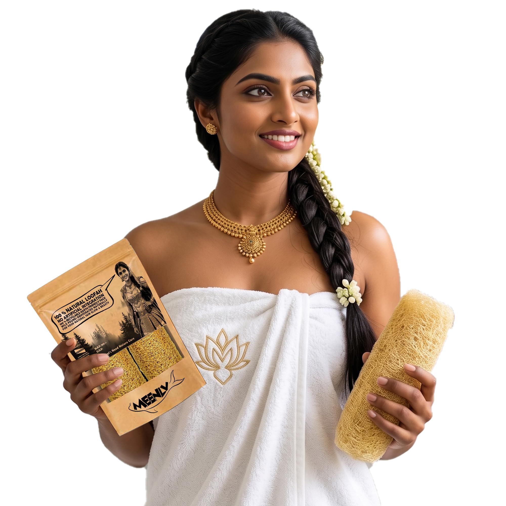 100% Natural Ridge Gourd Loofah Bathing Scrub (Pack of 2) | Organic Body Scrubber & Exfoliator | Turai/Peerkangai/Beerakaya Luffa Sponge for Glowing Skin | Eco-Friendly Pouf-picture-40