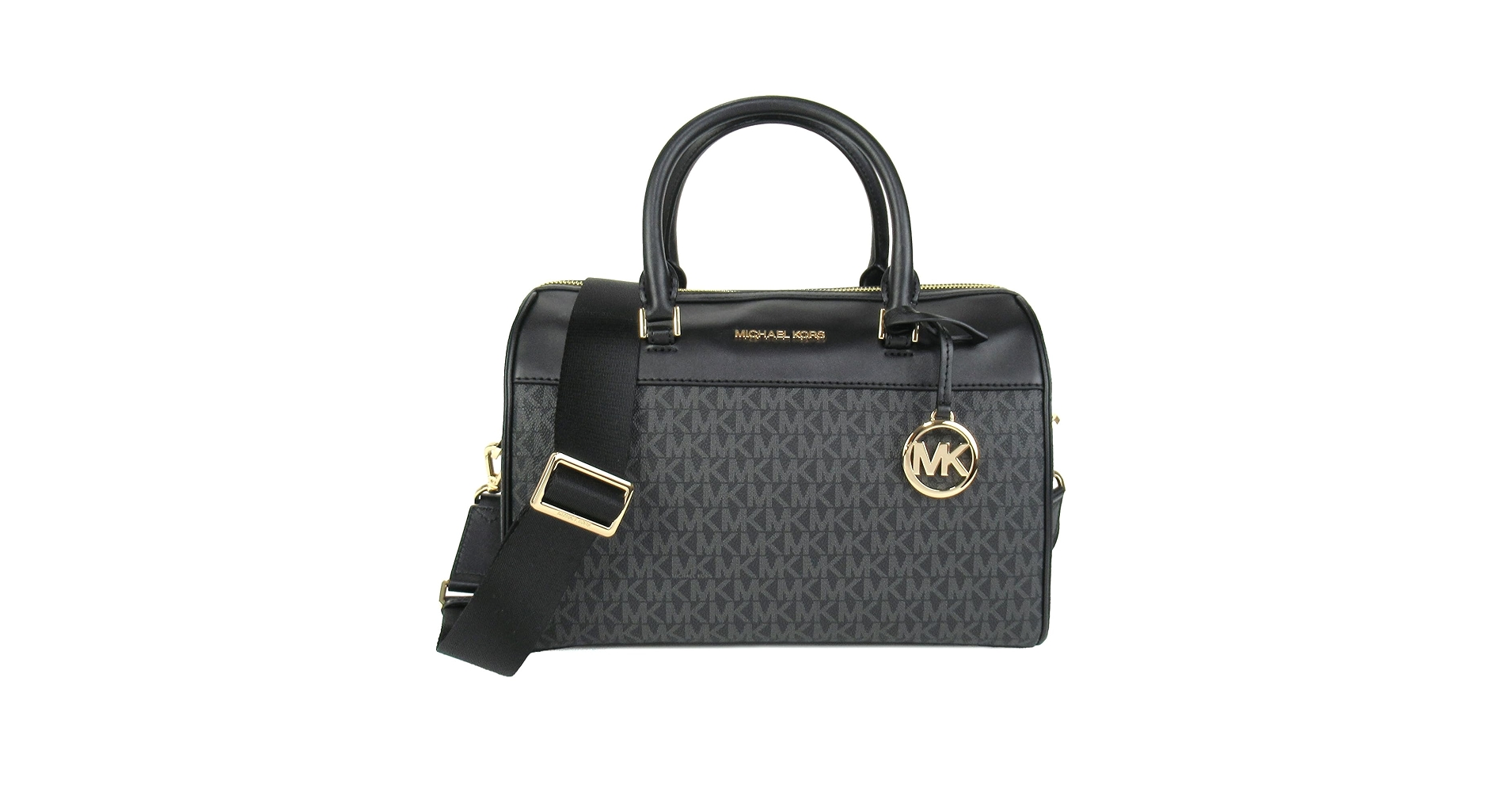 MICHAEL KORS ダークグレー ハンドバッグ Michael Kors - Grey Leather Bowling-Style Bag | Current Boutique