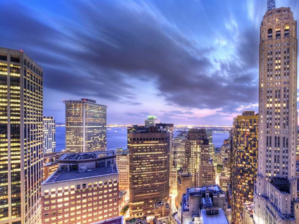 nyc skyscraper cityscape hdr Art Print on Canvas (24x16