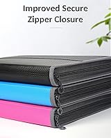 Vista 5 de Sooez Accordion File Organizer with Safe Zipper, 12 Pocket Expanding File Folder with Front Pencil Pouch, Portable Monthly Paper Bill Tax Receipt