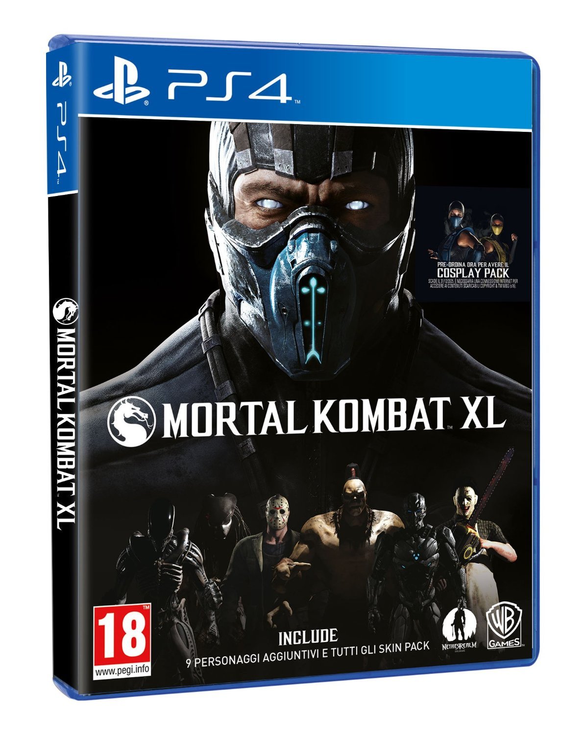 Warner Bros Mortal Kombat XL, PS4 + Hori fighting stick Basic PlayStation 4 Inglese videogioco