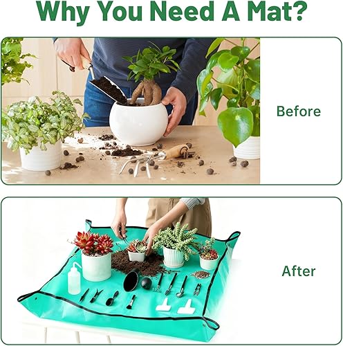 Miniatura 4 de Kit de trasplante de jardinería de 30 piezas, mini kit de herramientas de jardinería para trasplante en interiores y exteriores, cuidado de plantas