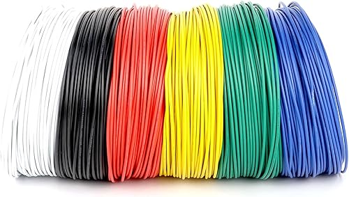 Miniatura 2 de Sonoreboom Paquete surtido de 6 colores de calibre 14  Cable primario de cobre puro de 55 pies cada uno  Cable flexible de bajo voltaje para