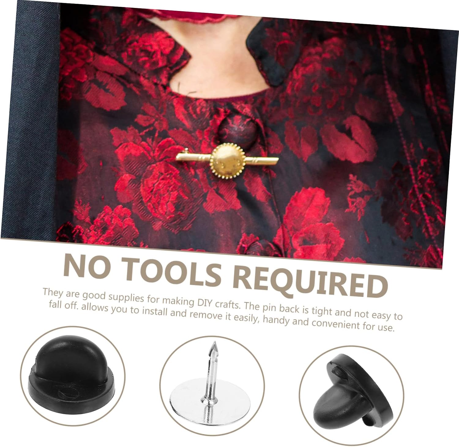 STOBOK 4sets Convenient Brooch Pin Daily Use Pin Backs Replaceable Tie Tacks Tie Supplies