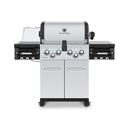 Broil King 956944 Regal S490 Pro IR Propane Gas Grill, 4-Burner, Stainless Steel