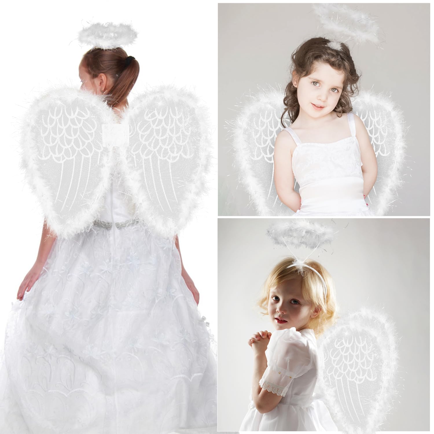 VEYLIN White Angel Wings And Halo - Image 2