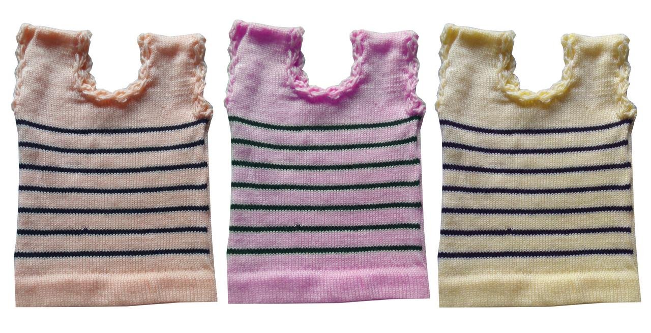 Apna Showroom Baby Boy's and Baby Girl's Woolen Newborn Baby Sweaters 0 to 6 Months - U Neck - Pack of 3 (Multicolour