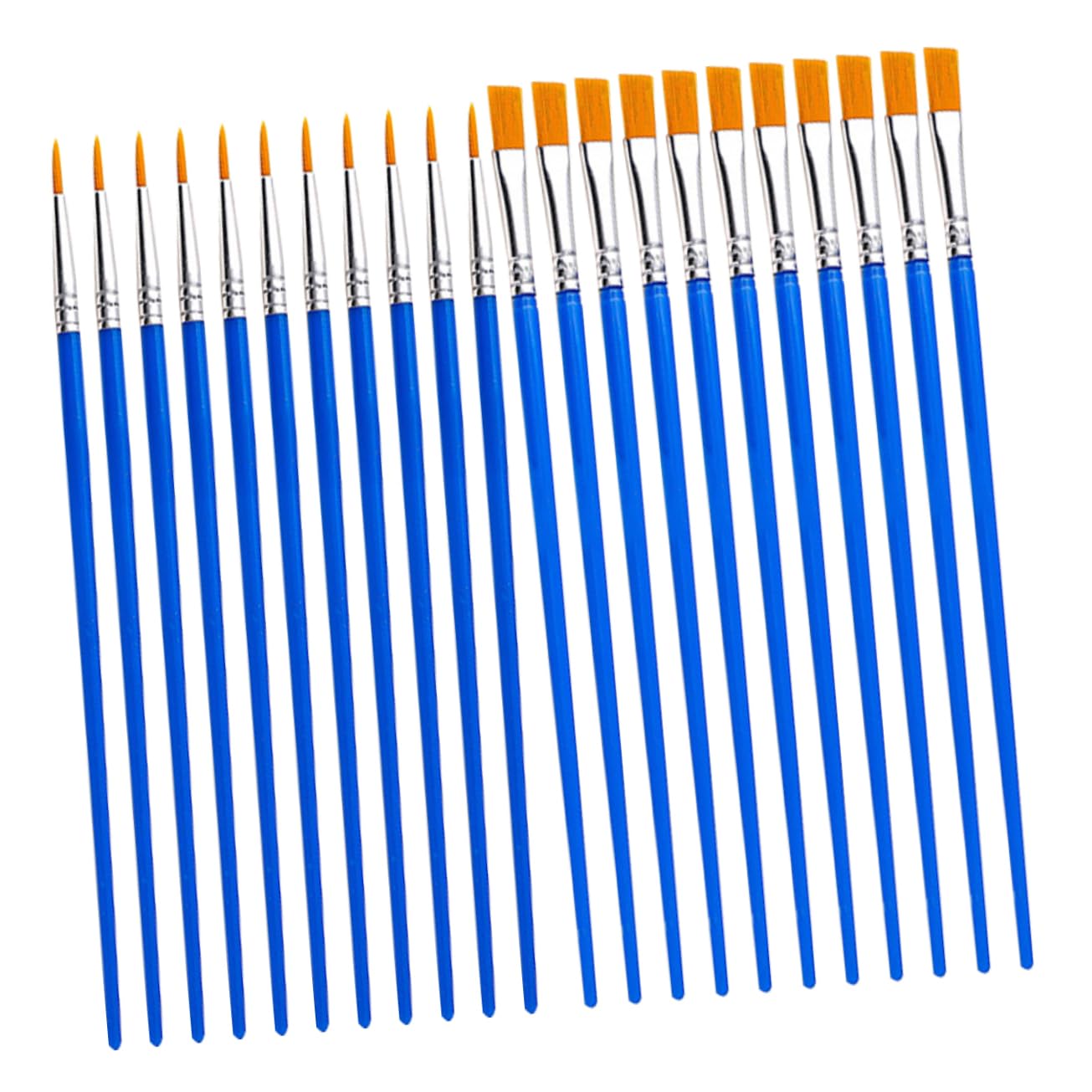 LIFKOME 60 Pcs Paint Supplies for Round Brush Paint Brushes Acid Brushes Small Paint Brush Round Paint Brush Oil Painting Supplies Paint by Number Brushes Plastic Pen Holder Blue