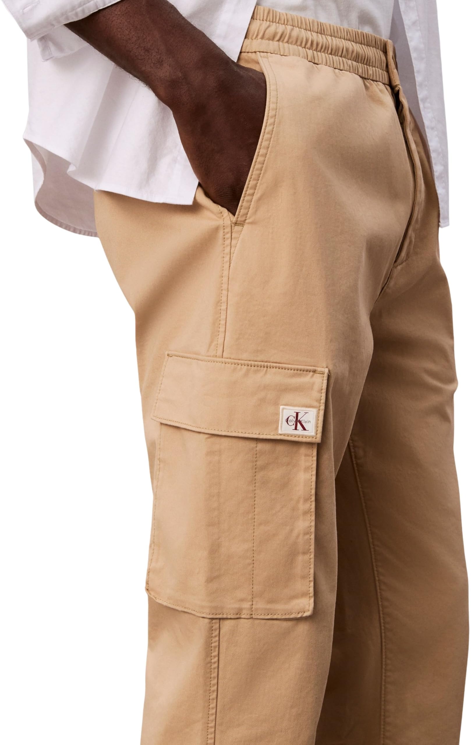 Calvin Klein Uomo Pantaloni Cargo Comfort Cotton Skinny Fit