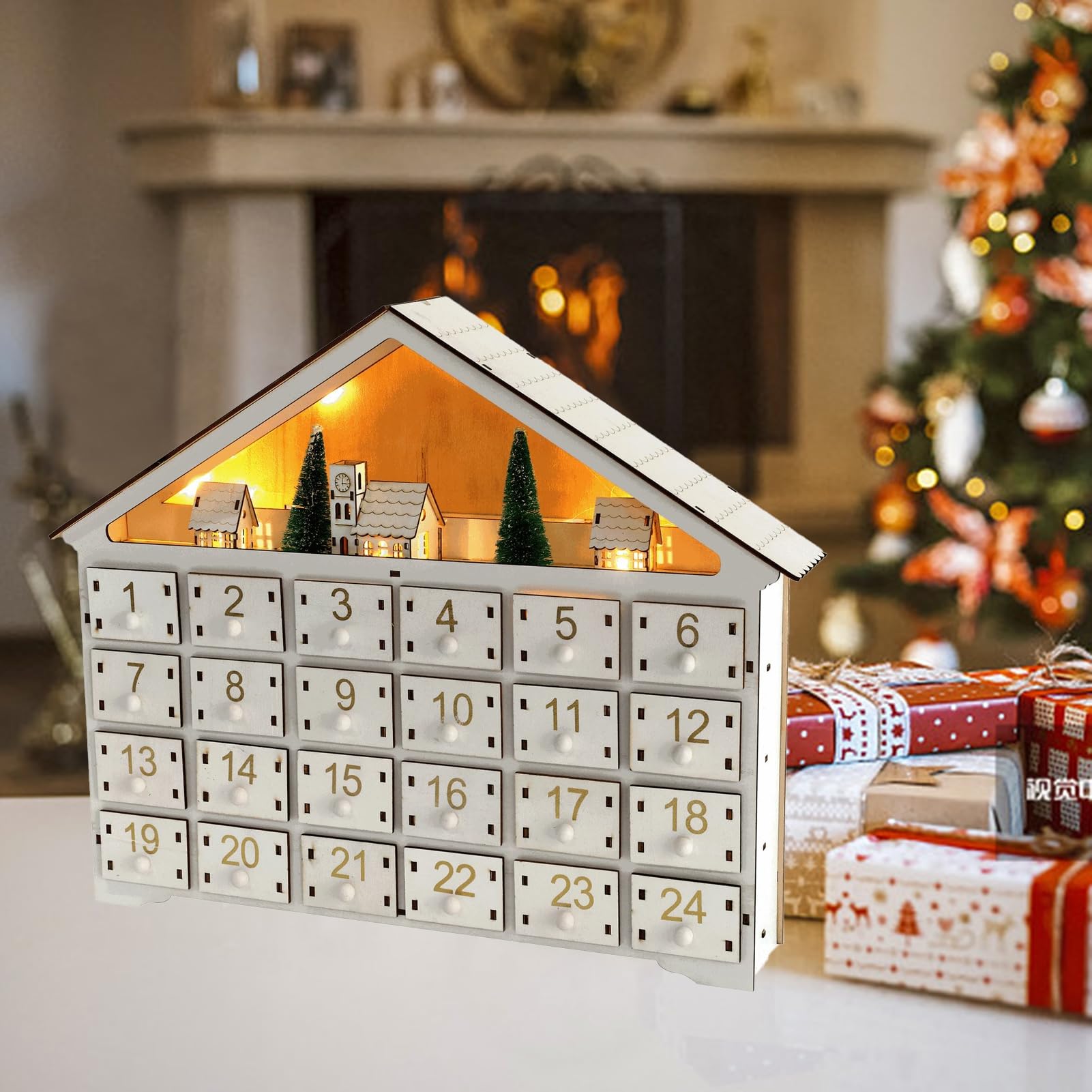 Amazon.co.jp: クリスマス木製カレンダー クリスマスアドベント