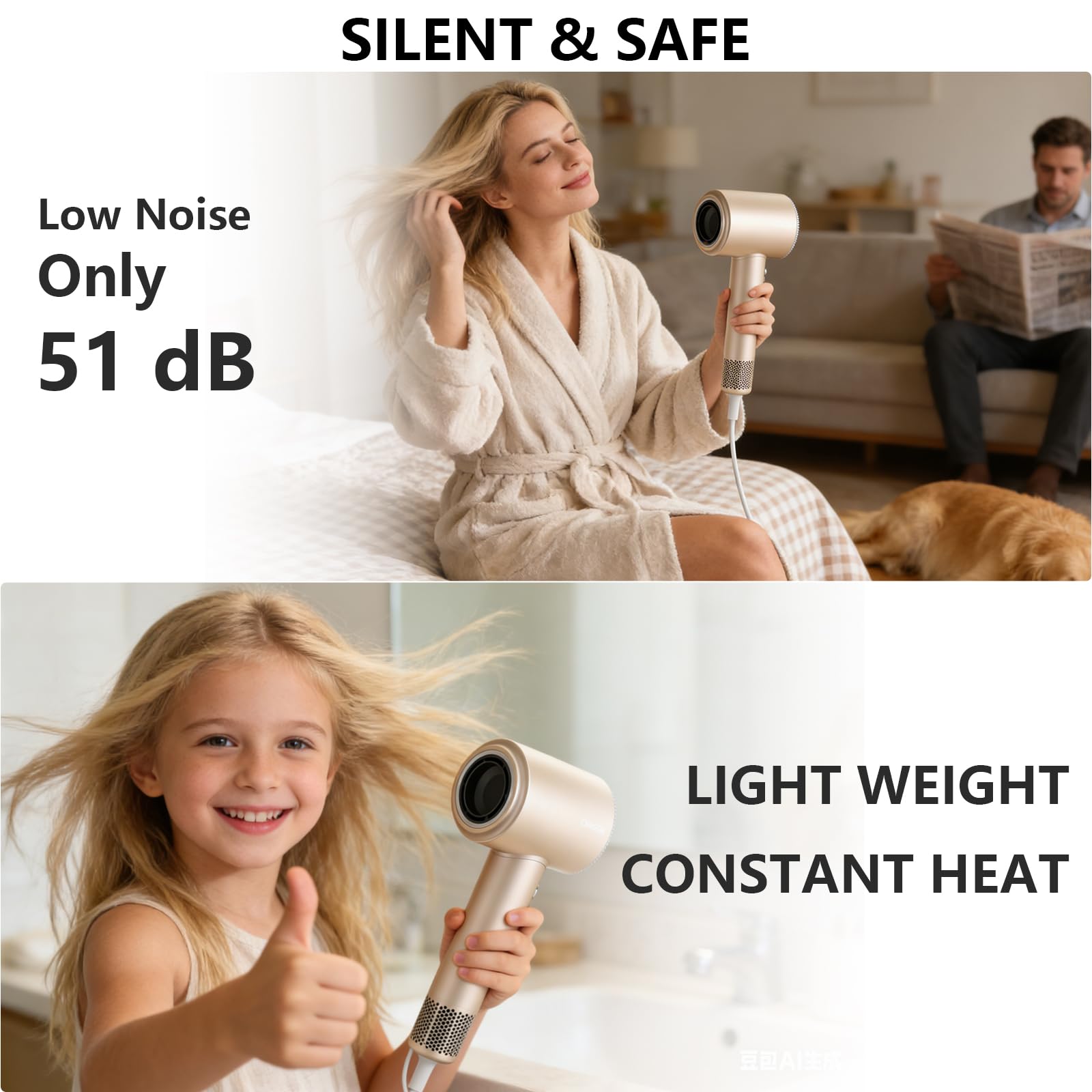 CNMSGM Professional High-Speed Ionic Hair Dryer