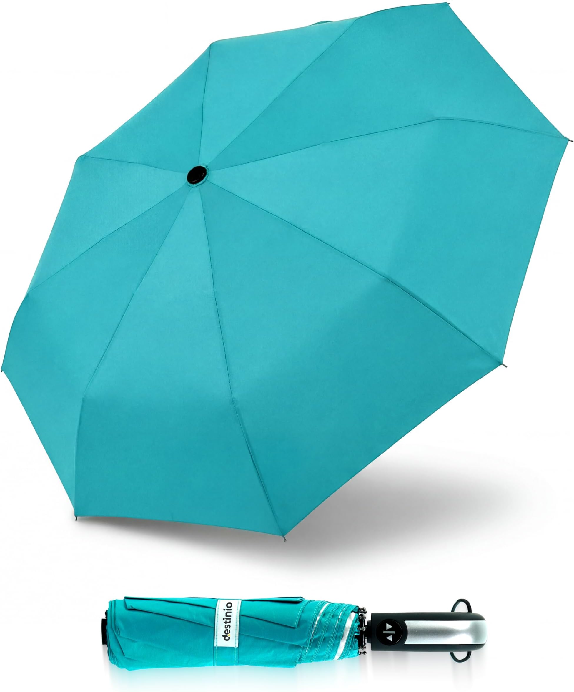 Umbrella for Man - Large Size, Fully Automatic, Windproof Fibreglass Ribs, UPF 50+ Sun Protection, Premium 210T Pongee, Foldable Umbrella for Rain with Travel Cover for Men and Women - 3 fold Compact Easy to Carry (Auto open auto close)