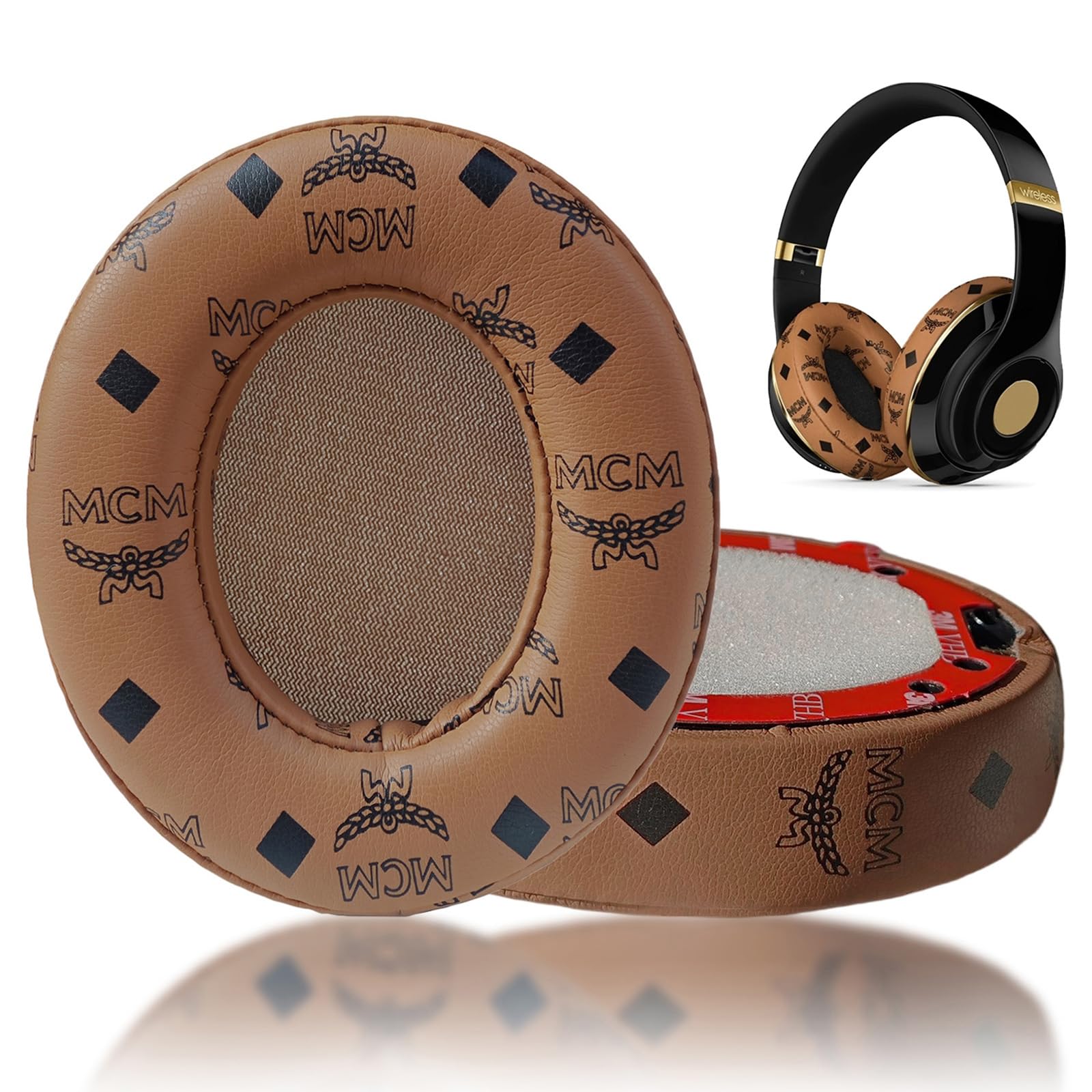 Replacement Ear Pads for Beats Studio 3 Studio 2 Wired/Wireless (Model B0501,B0500) Headphones, Studio 3.0 Earpads with Protein Leather Ear Muffs and