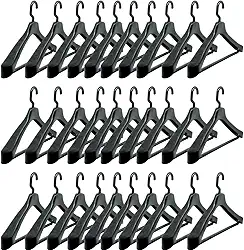 Cabide para Terno Preto Giratório - 30 unidades