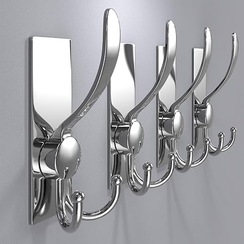 Miniatura 7 de VAEHOLD Ganchos autoadhesivos resistentes, gancho de pared impermeable, ganchos de pared adhesivos sin clavos para toallas, batas, sombreros,