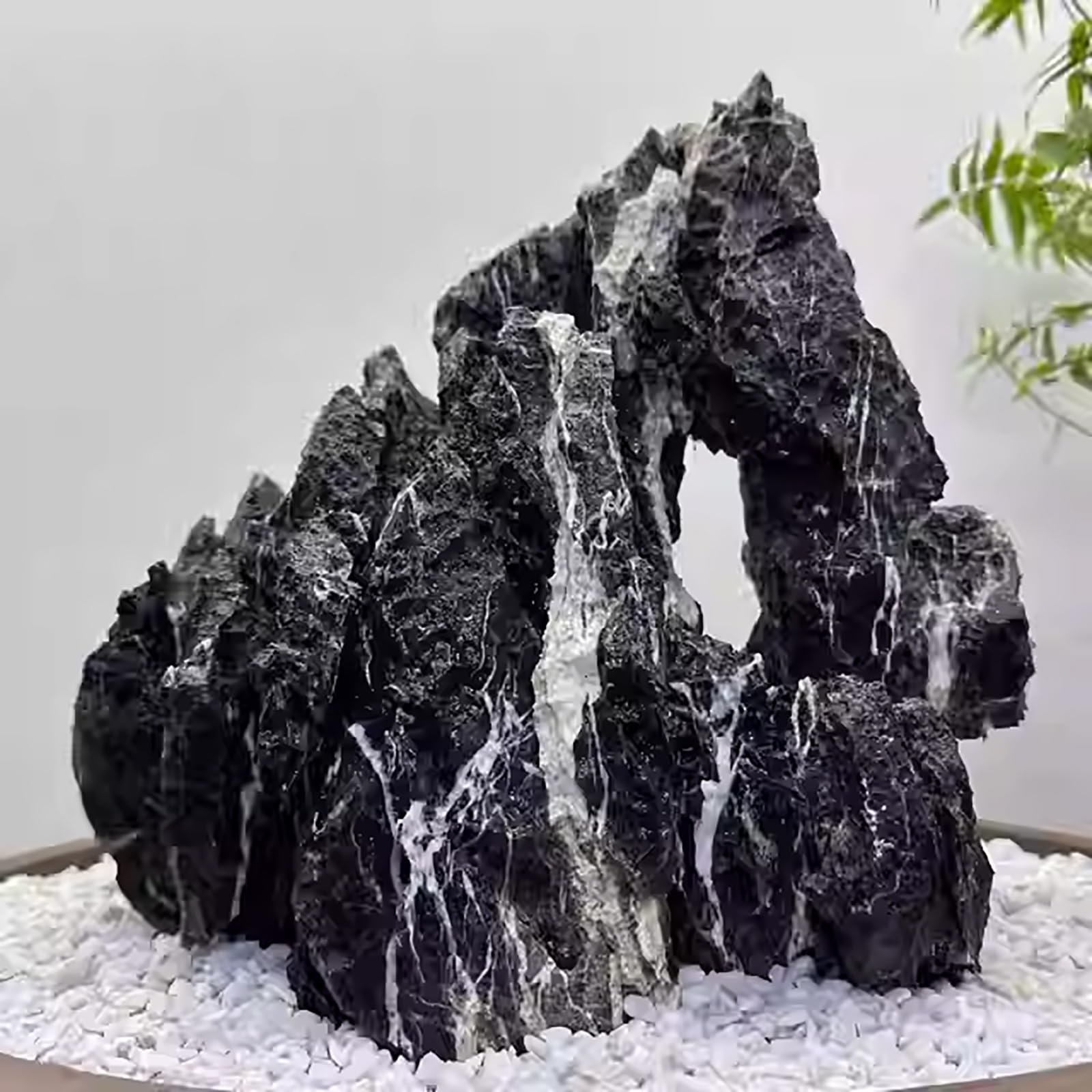 Dekoracyjne skały do akwarium, ozdoba akwariowa z widokiem na góry, duże dekoracje do akwarium, bonsai i dekoracja ogrodu Zen.(17 cm)