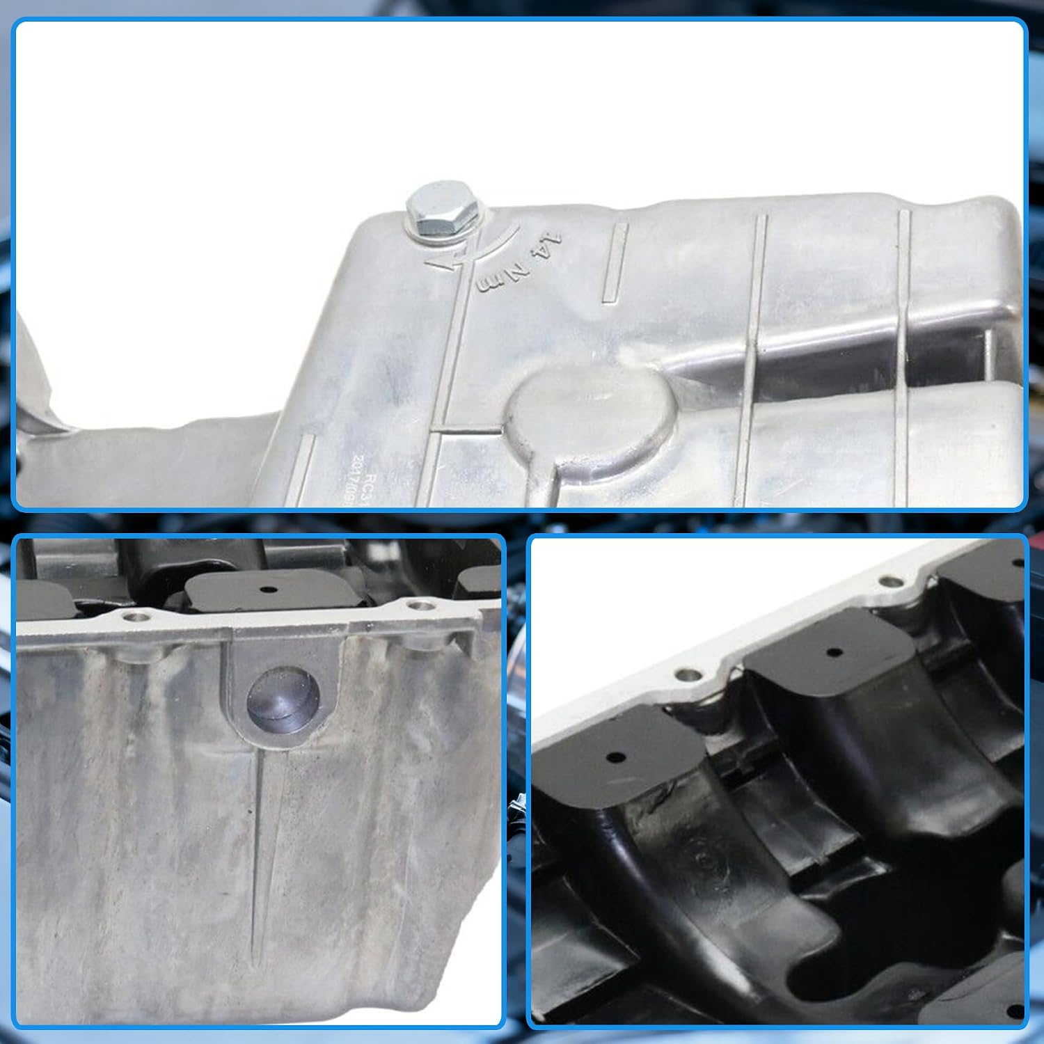264-459 Engine Oil Pan & Drain Plug Compatible with Chevrolet Cruze 2010-2016 Sonic 2012-2018 Trax 2017-2018 1.8L Replaces 55581970
