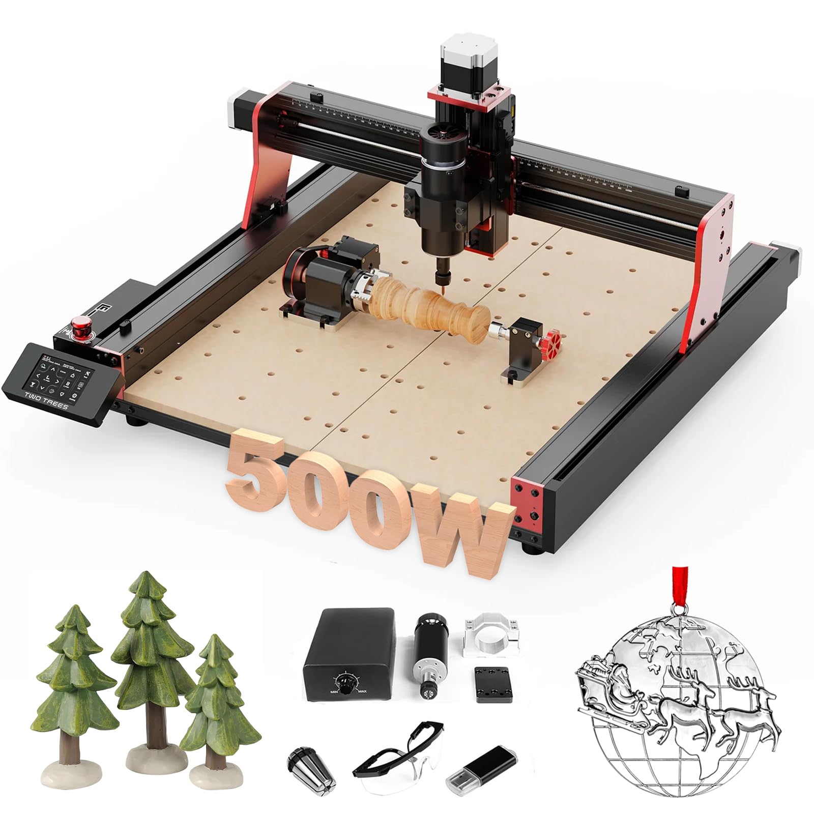 Twotrees TTC450 Pro 500W Fresadora CNC de 4 ejes Área de trabajo