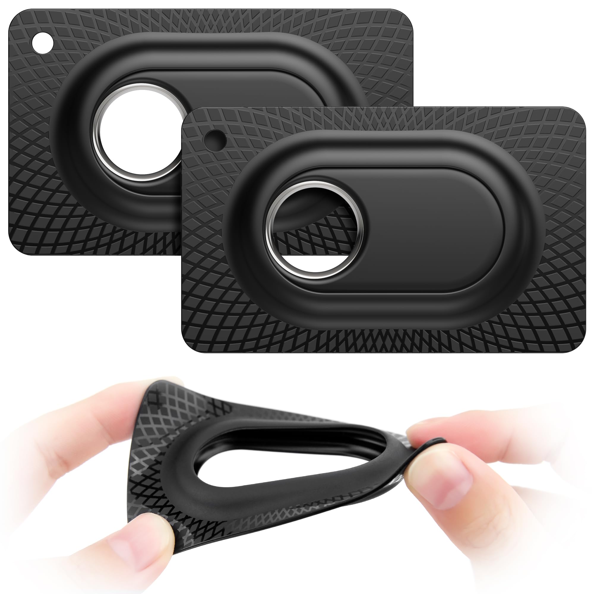 Etui na SmartTag2, 2-pak etui na portfel [ultracienkie] do Galaxy Smart Tag2, miękkie etui na karty TPU do torebki, portfela plecaka, kopertówki (czarne)