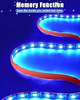 Vista 2 de Keiurot Led Lights for Scooter Night Riding Electric Scooter LED Strip Light Led Light Strips 5V Flashing Mode for Outdoor Azul