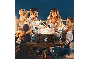 COSIEST Tabletop Fire Pit: 12" Outdoor Propane Fireplace with Stainless Steel Burner